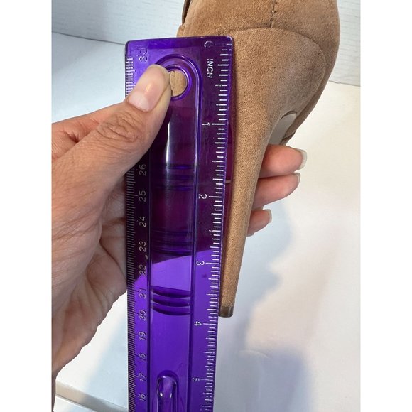 Aldo Women's Tuxedo Suede Pointed Toe Ankle Boots Tan Size 5 - Picture 11 of 11